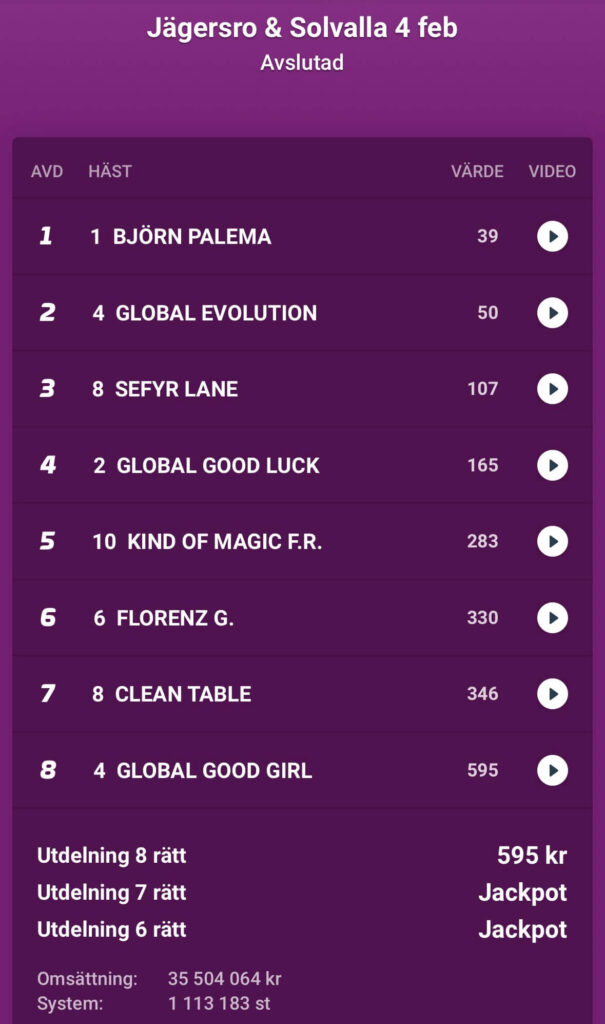 Rätta raden för V86 260204