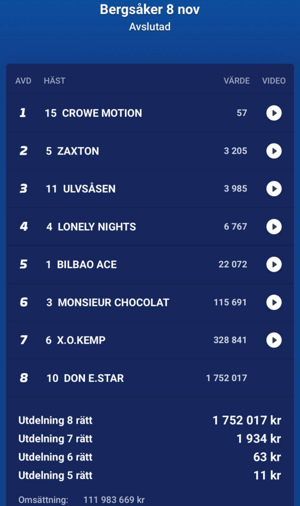 Rätta V85 251108 Bergsåker