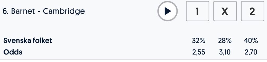 Stryktipset Cambridge