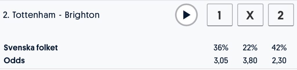 Tottenham stryktipset